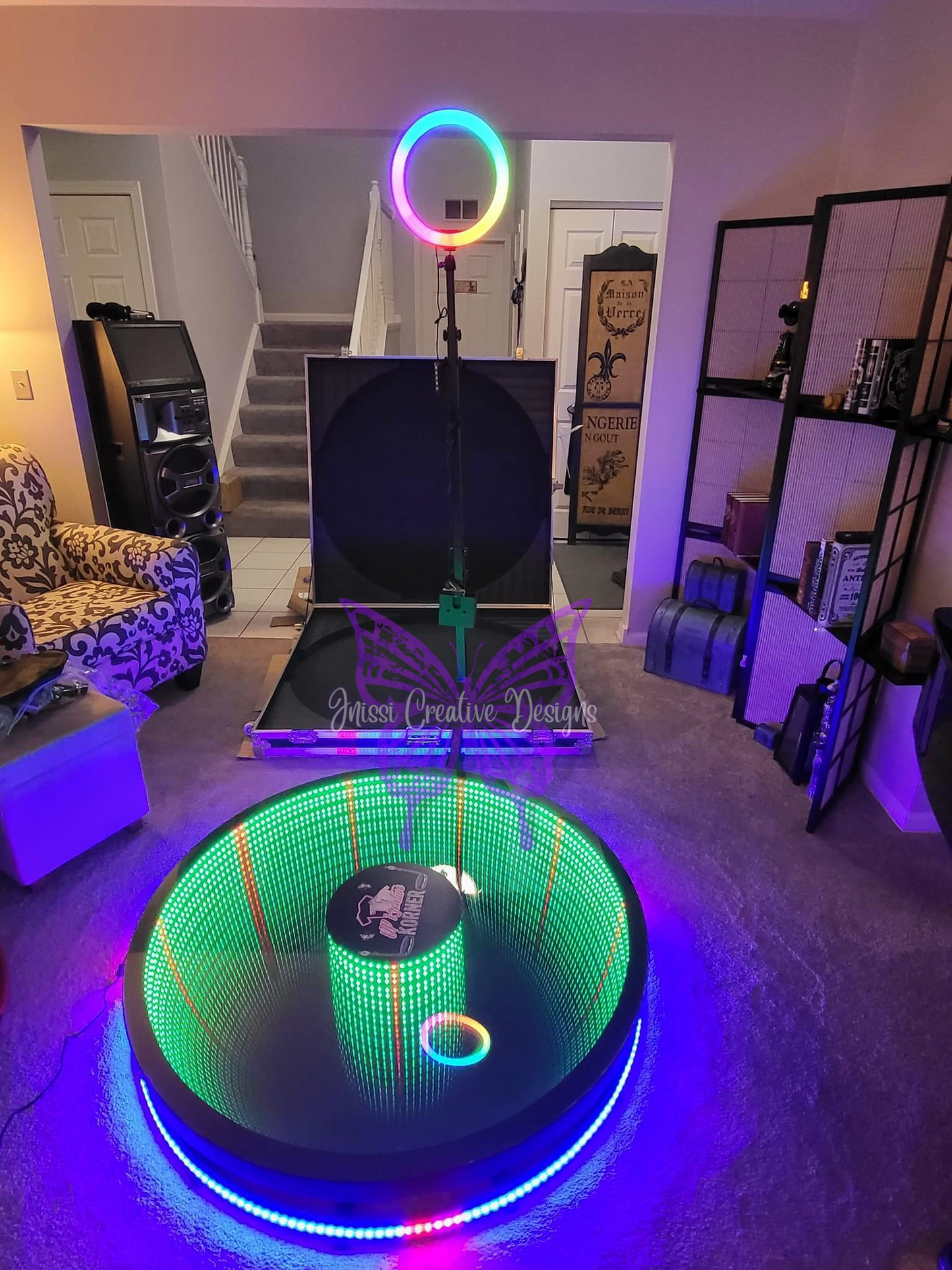 GLASS PHOTO BOOTH 360 SPINNER (FREE LOGO)