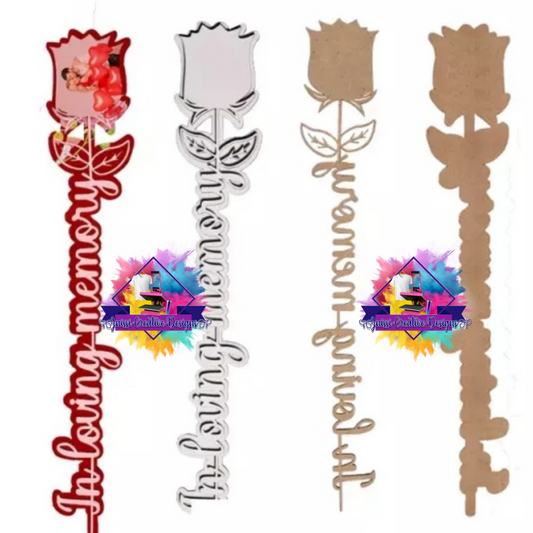 In Loving Memory Sublimation rose (5 PACK)
